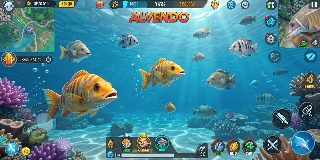 Tangkapan layar gameplay seru di ALVENDO Tembak Ikan.
