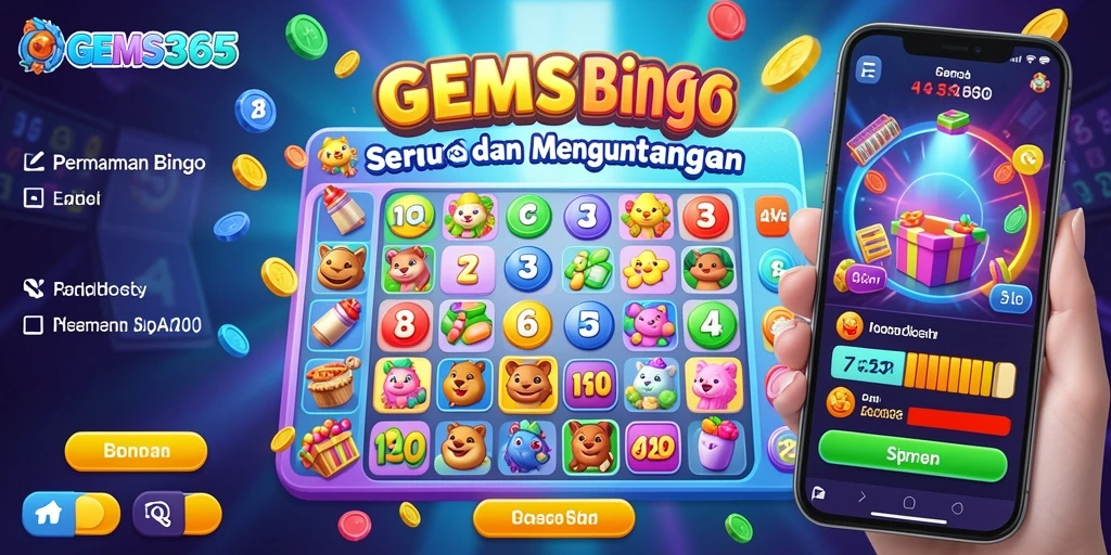 Tampilan gameplay GEMS365 menunjukkan keseruan permainan Bingo yang memikat.