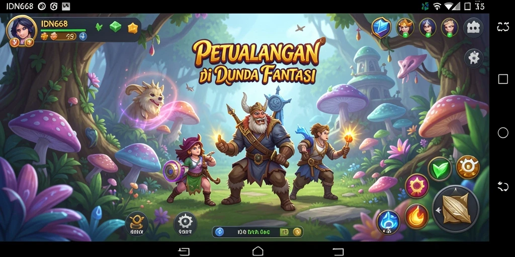 Screenshot permainan IDN668 yang menunjukkan aksi petualangan.