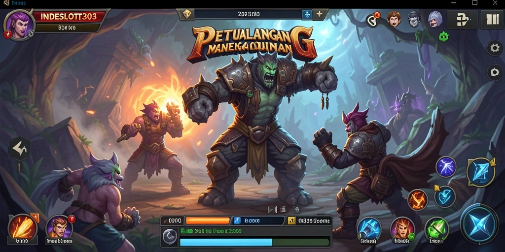 Tangkapan layar gameplay RPG yang menampilkan aksi seru di INDESLOT303.