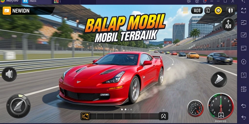 Gameplay memukau dari NEWIDN yang penuh aksi balap.