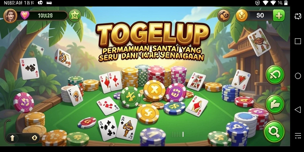Screenshot utama TOGELUP menampilkan gameplay santai yang menyenangkan.