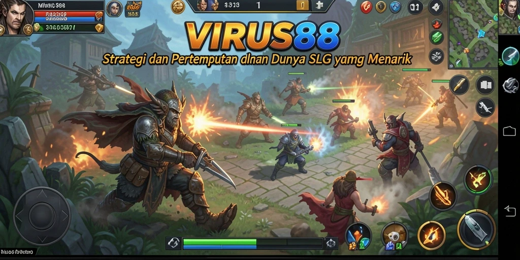 Tampilan gameplay strategi yang seru di VIRUS88.